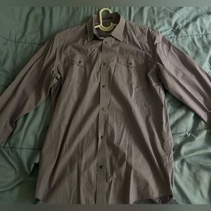 Men’s Grey Button Up Medium Shirt
